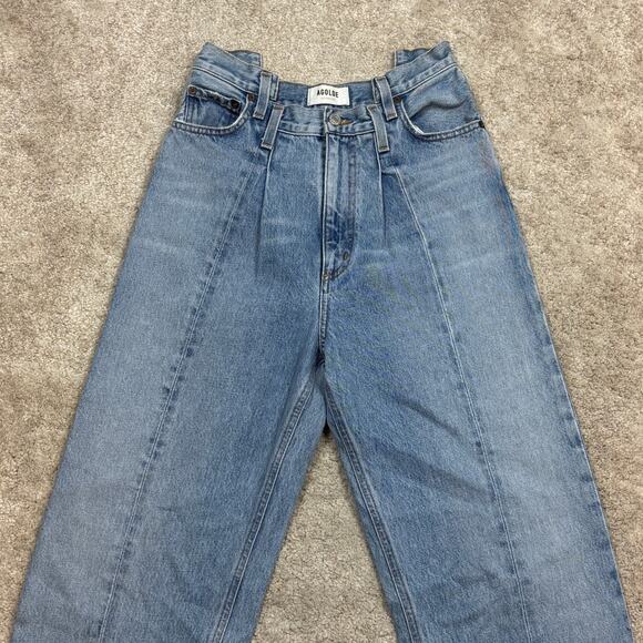 Agolde Pieced Angled High Rise Jeans in Matrix Women's 25 - Picture 2 of 13